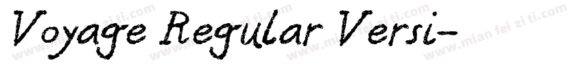 Voyage Regular Versi字体转换
